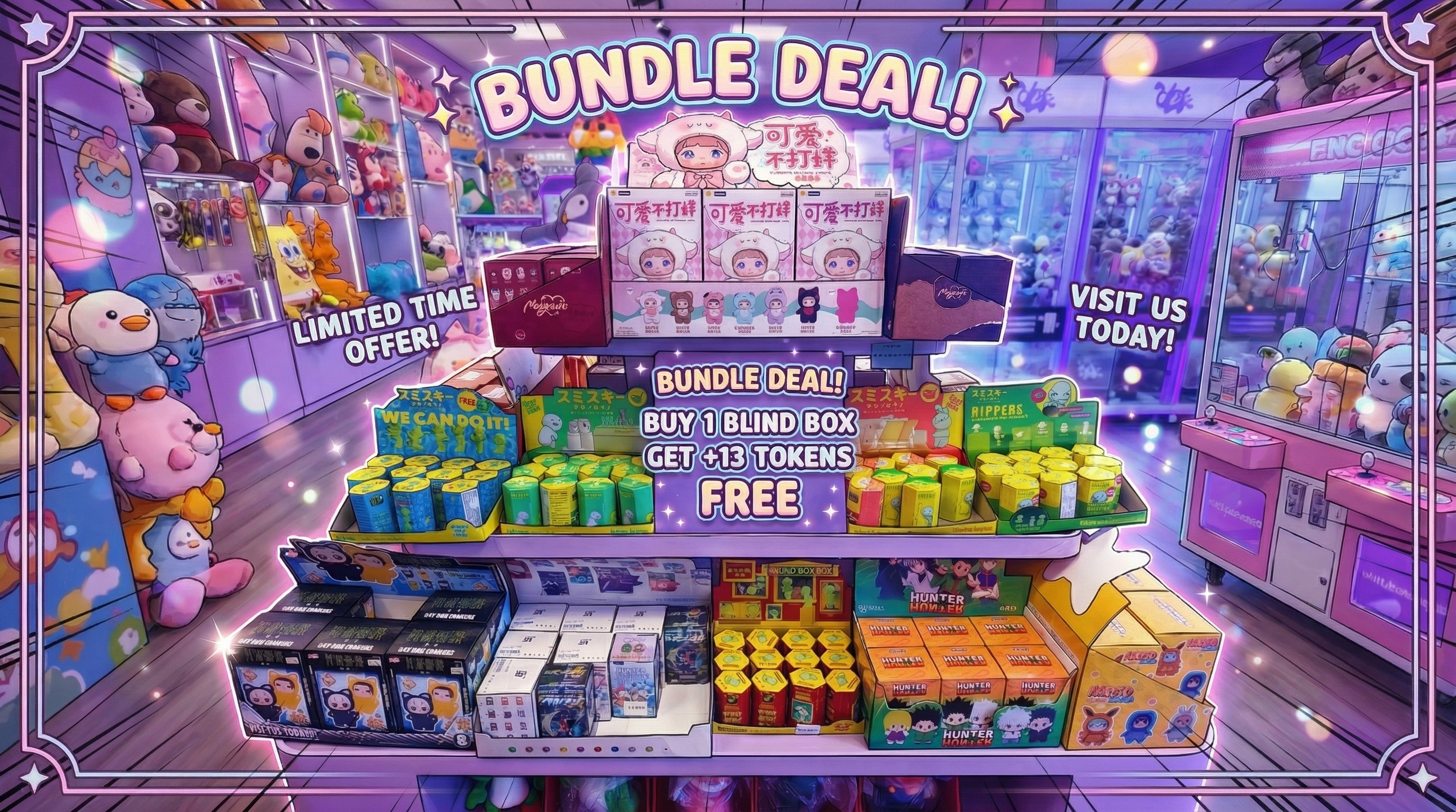 Blind box bundle deal: 13 free tokens promotion